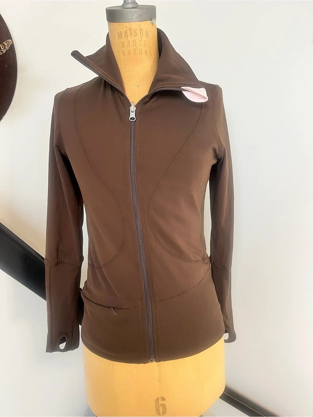 Lululemon Define Jacket *Luon Brown & Pink Zip Jacket